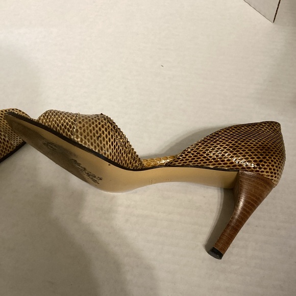 Gucci snakeskin D’orsay open toe heels size 8B - Picture 13 of 16